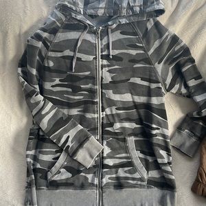 Torrid Gray camo zip hoodie